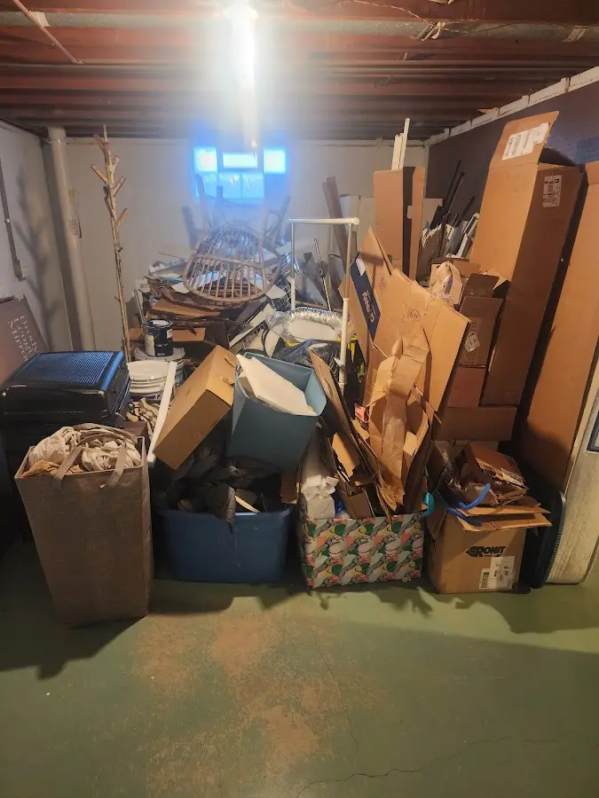 Roll-off dumpster container at job site for Construction Dumpster Rental in Hightstown